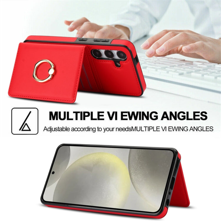 For Samsung Galaxy S24+ 5G RFID Anti-theft Card Ring Holder Phone Case