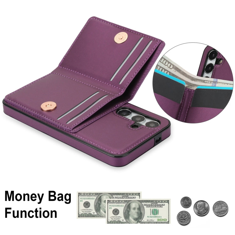 For Samsung Galaxy S24+ 5G RFID Anti-theft Card Ring Holder Phone Case
