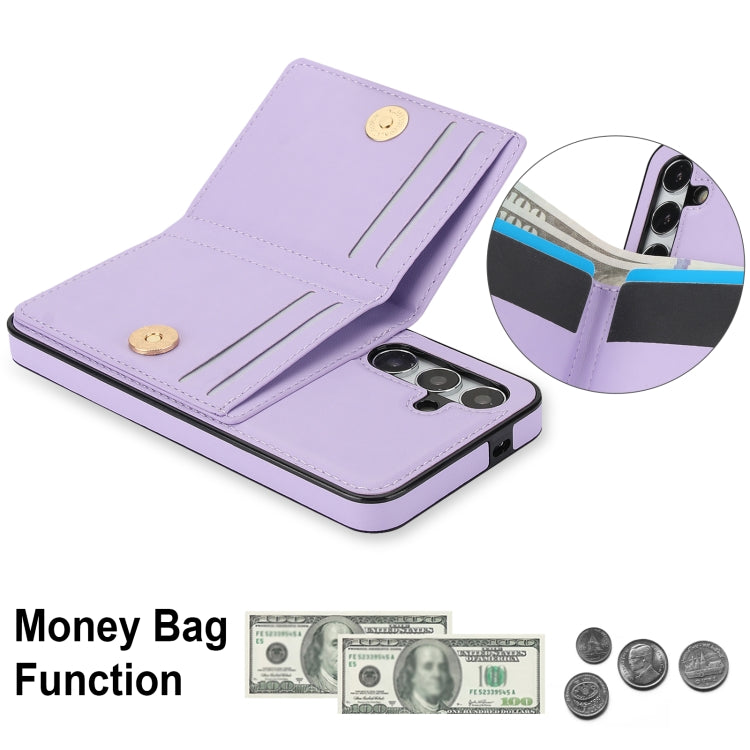 For Samsung Galaxy S24+ 5G RFID Anti-theft Card Ring Holder Phone Case