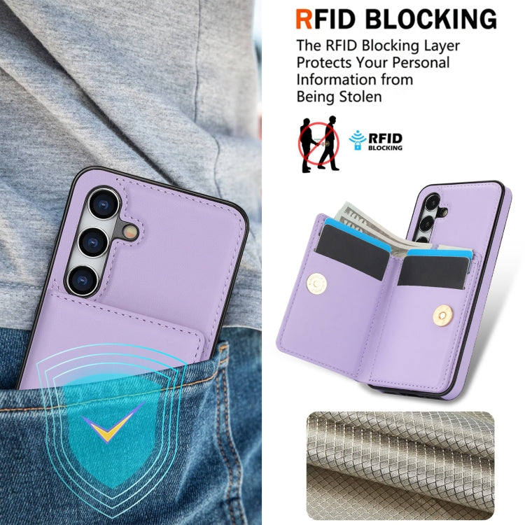 For Samsung Galaxy S24+ 5G RFID Anti-theft Card Ring Holder Phone Case