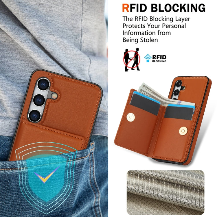 For Samsung Galaxy S24+ 5G RFID Anti-theft Card Ring Holder Phone Case