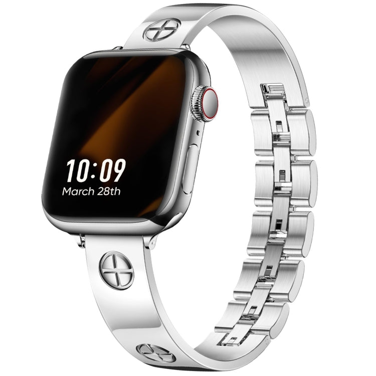 For Apple Watch Ultra 2 49mm Cross Bracelet Stainless Steel Watch Band