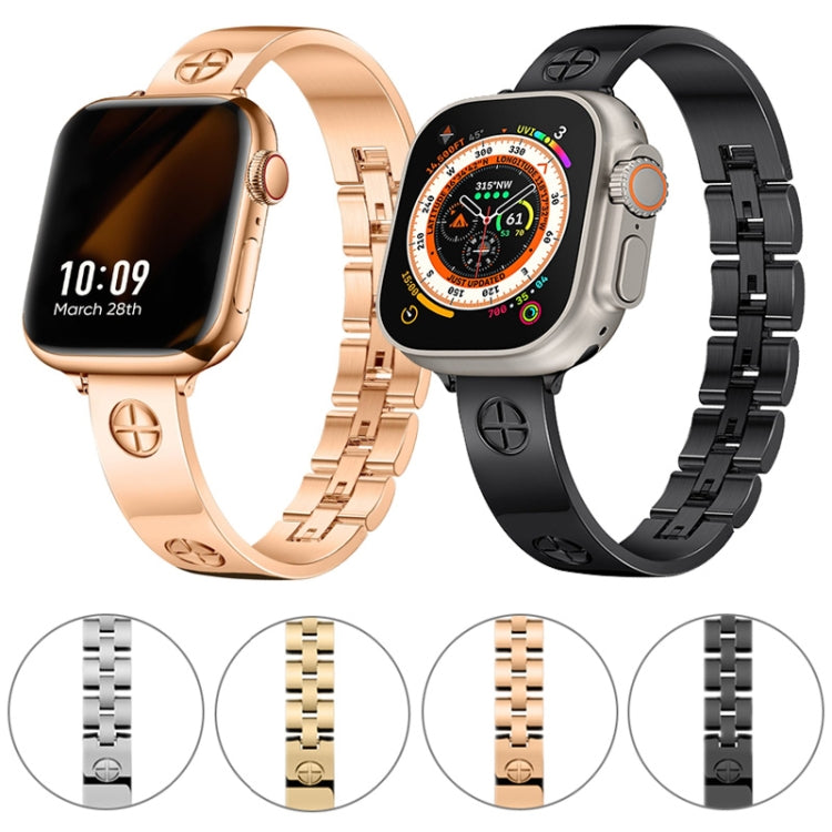 For Apple Watch Ultra 2 49mm Cross Bracelet Stainless Steel Watch Band