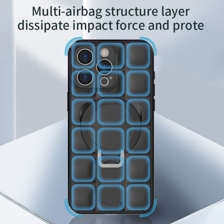 For iPhone 15 Pro Max Airbag TPU + PC Shockproof Phone Case with Holder