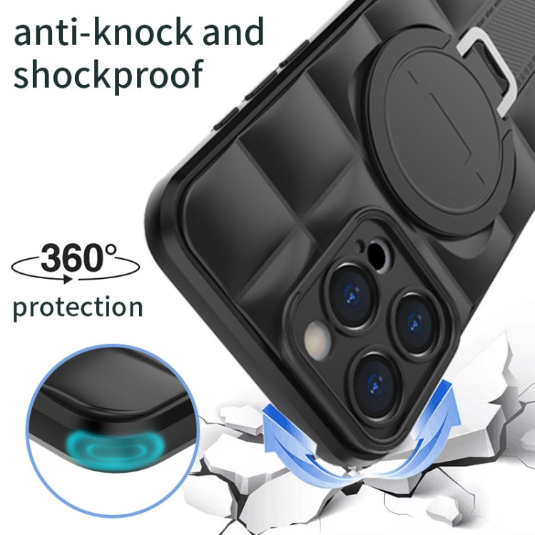 For iPhone 15 Pro Max Airbag TPU + PC Shockproof Phone Case with Holder