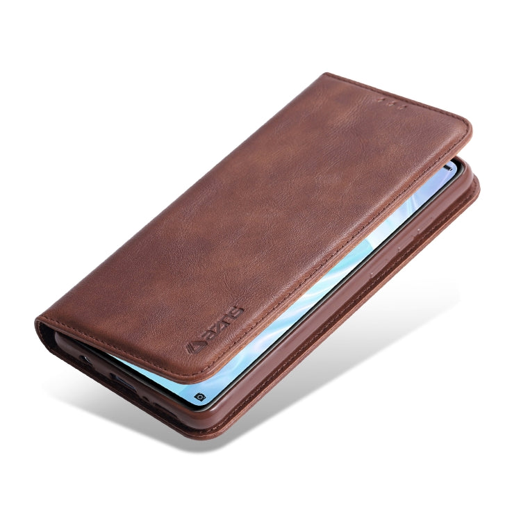 For Samsung Galaxy A71 5G AZNS Retro Texture Magnetic Horizontal Flip PU Leather Case with Holder & Card Slots & Photo Frame
