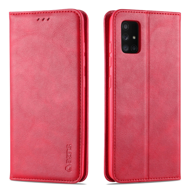 For Samsung Galaxy A71 5G AZNS Retro Texture Magnetic Horizontal Flip PU Leather Case with Holder & Card Slots & Photo Frame