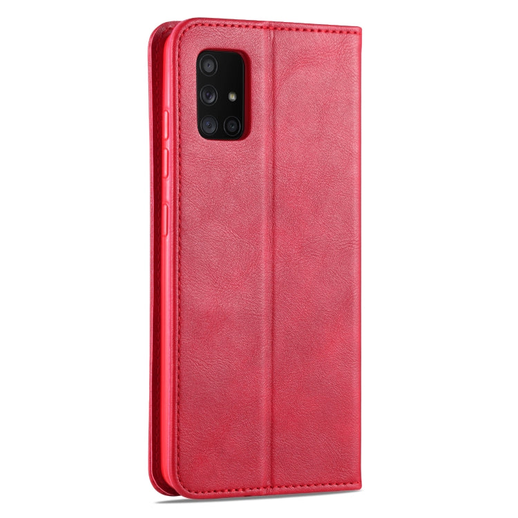 For Samsung Galaxy A71 5G AZNS Retro Texture Magnetic Horizontal Flip PU Leather Case with Holder & Card Slots & Photo Frame