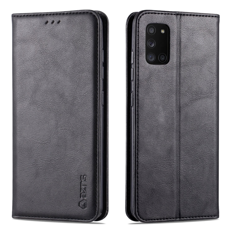 For Samsung Galaxy A31 AZNS Retro Texture Magnetic Horizontal Flip PU Leather Case with Holder & Card Slots & Photo Frame