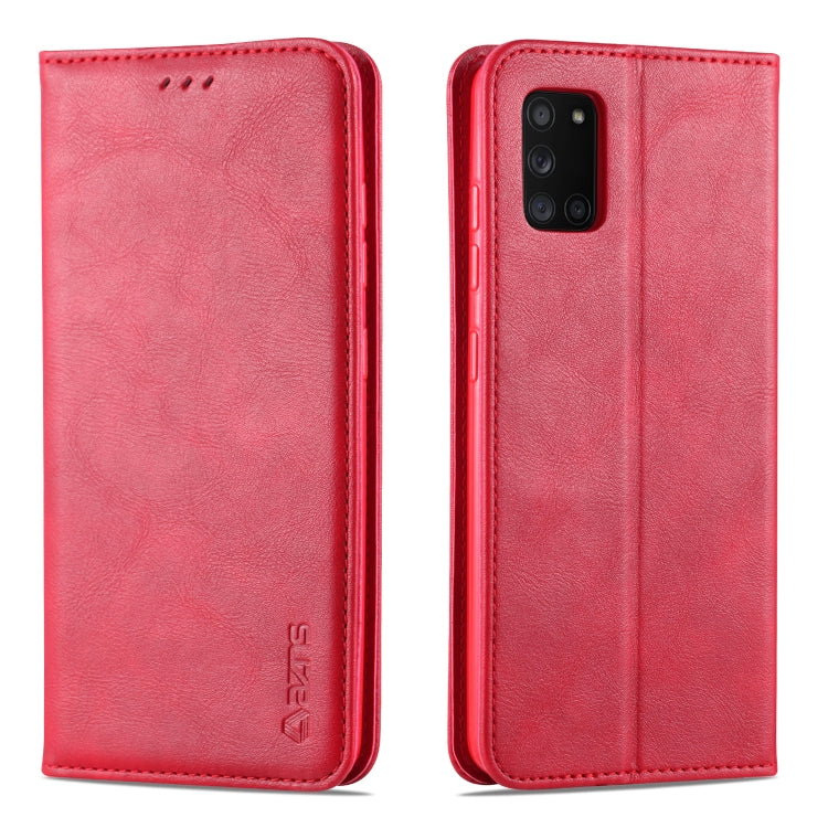 For Samsung Galaxy A41 AZNS Retro Texture Magnetic Horizontal Flip PU Leather Case with Holder & Card Slots & Photo Frame