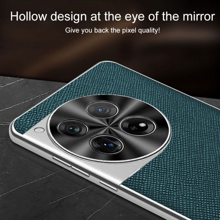 For OnePlus Ace 2 Pro Silver Edge Cross Texture PU Leather Phone Case