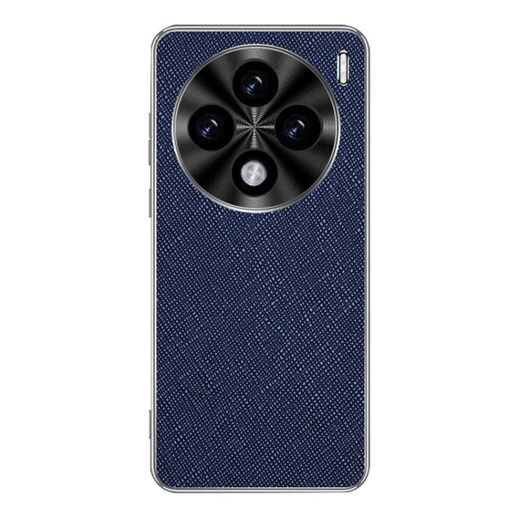 For vivo X100s Silver Edge Cross Texture PU Leather Phone Case