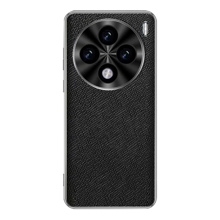 For vivo X100s Silver Edge Cross Texture PU Leather Phone Case