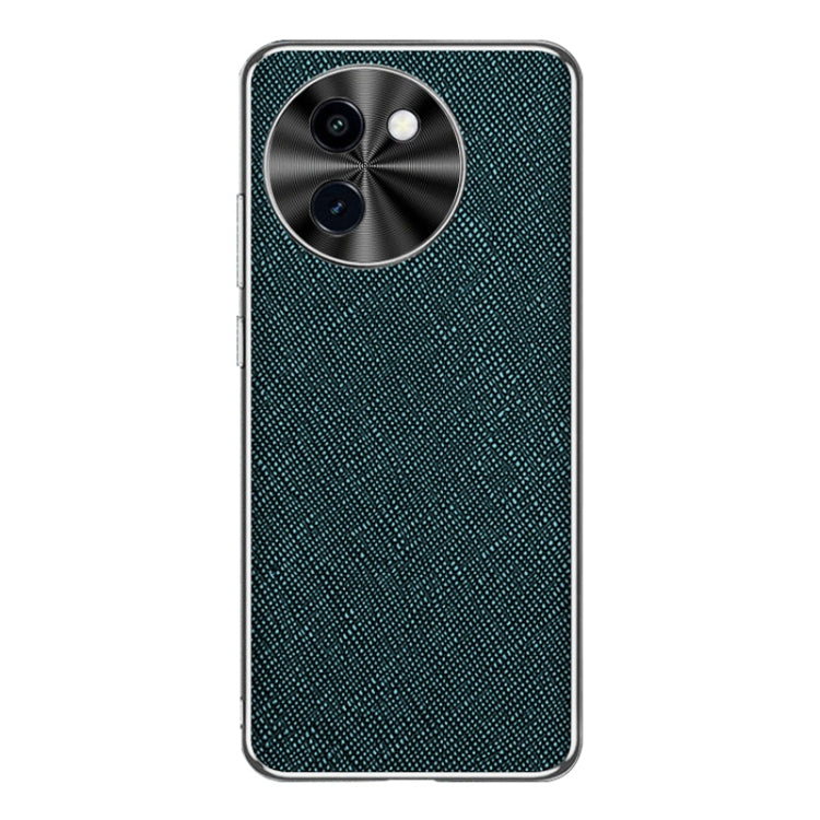 For vivo Y200i Silver Edge Cross Texture PU Leather Phone Case