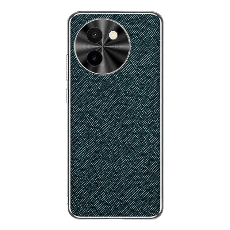 For vivo Y200t Silver Edge Cross Texture PU Leather Phone Case