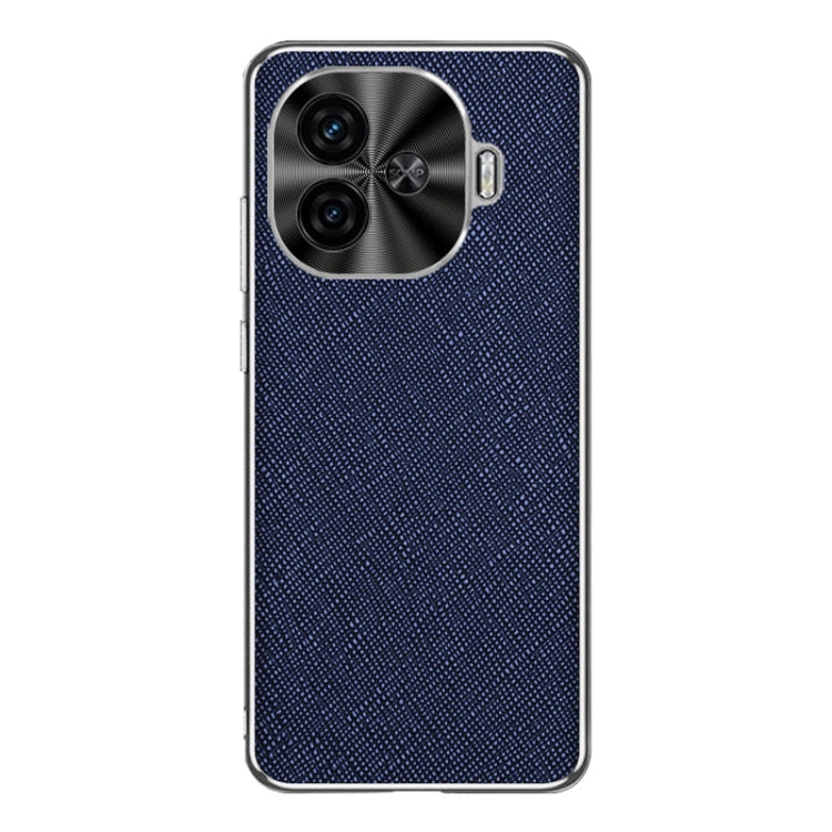 For vivo Y200 GT Silver Edge Cross Texture PU Leather Phone Case
