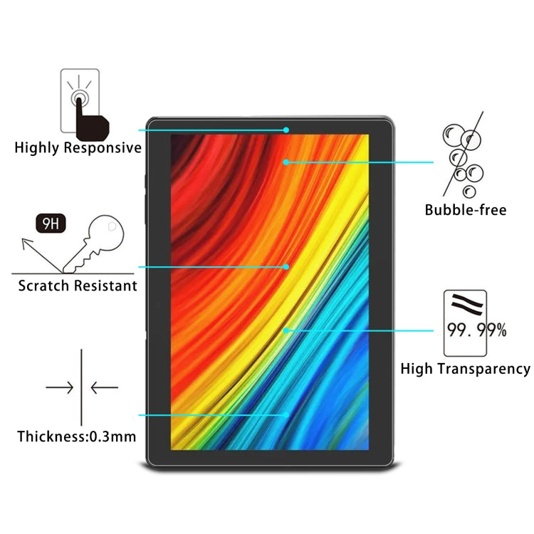 For Voger X100 10.1 25pcs 9H 0.3mm Explosion-proof Tempered Glass Film