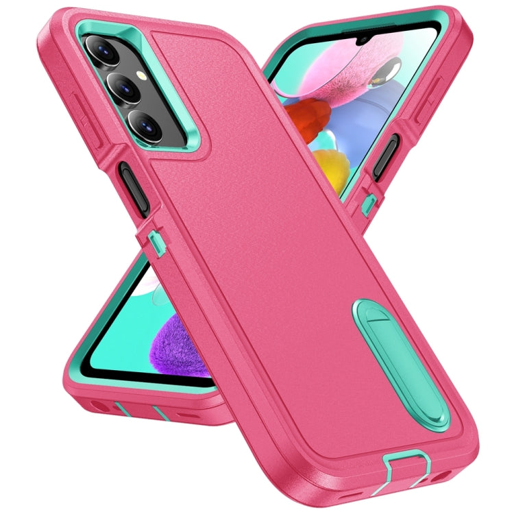For Samsung Galaxy A15 Rugged PC Hybrid Silicone Phone Case with Holder