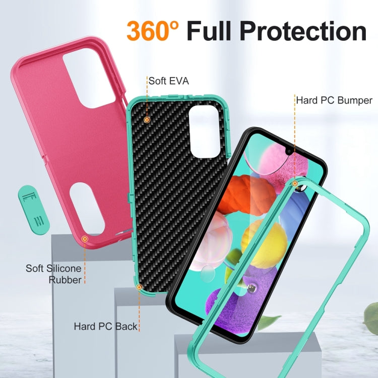 For Samsung Galaxy A15 Rugged PC Hybrid Silicone Phone Case with Holder