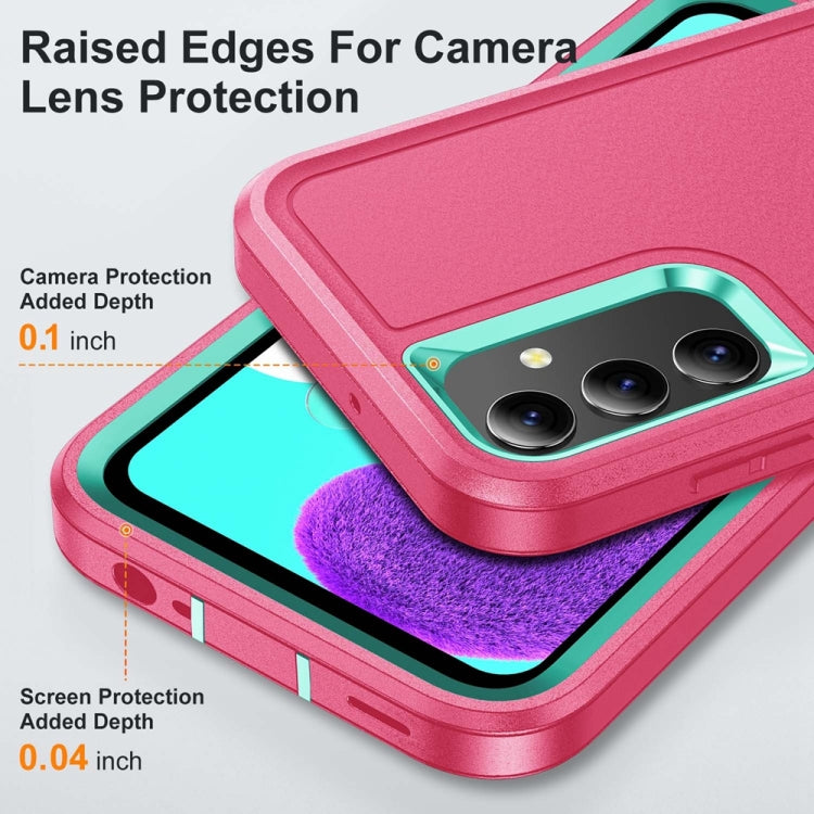 For Samsung Galaxy A15 Rugged PC Hybrid Silicone Phone Case with Holder