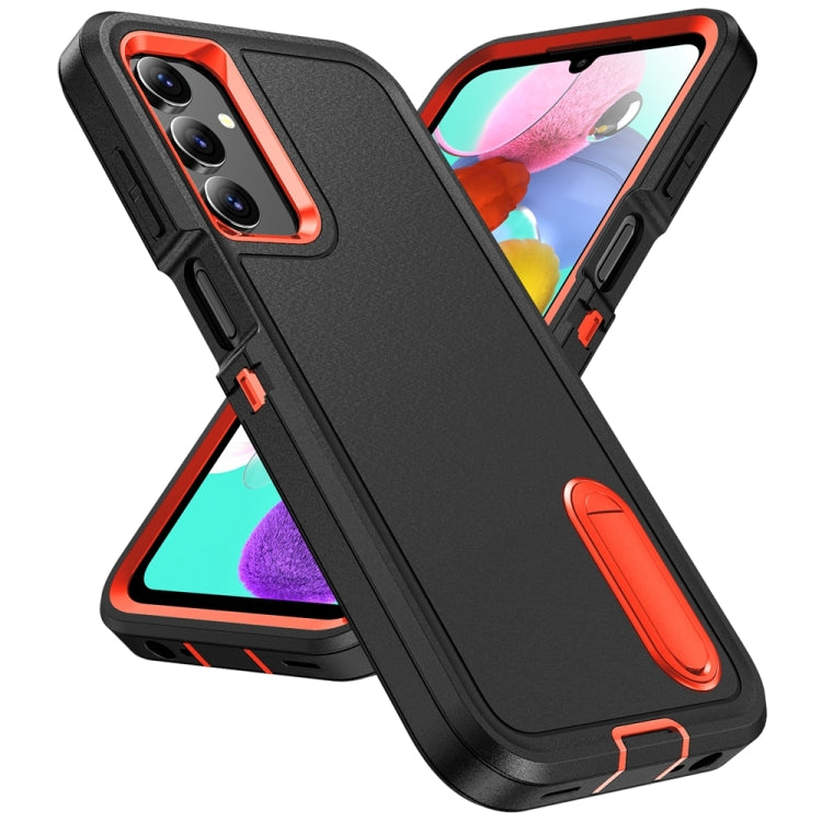 For Samsung Galaxy A15 Rugged PC Hybrid Silicone Phone Case with Holder