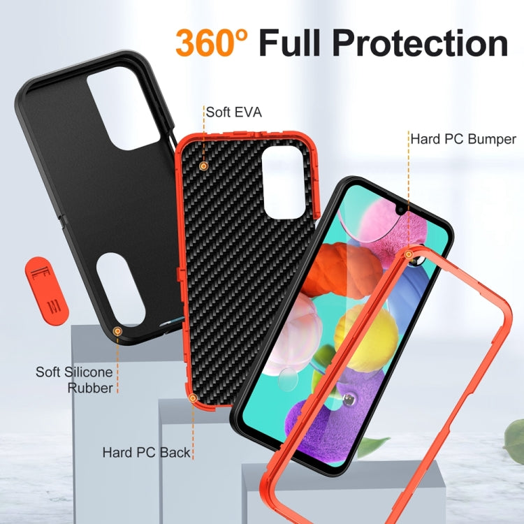 For Samsung Galaxy A15 Rugged PC Hybrid Silicone Phone Case with Holder