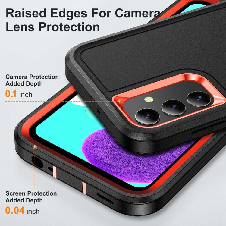 For Samsung Galaxy A15 Rugged PC Hybrid Silicone Phone Case with Holder