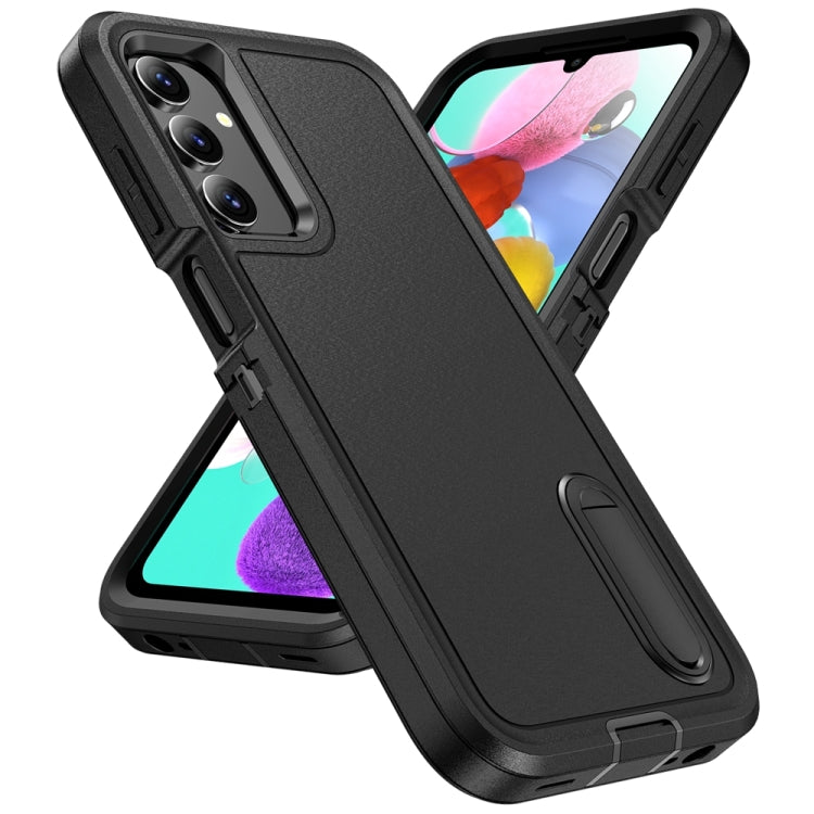For Samsung Galaxy A15 Rugged PC Hybrid Silicone Phone Case with Holder