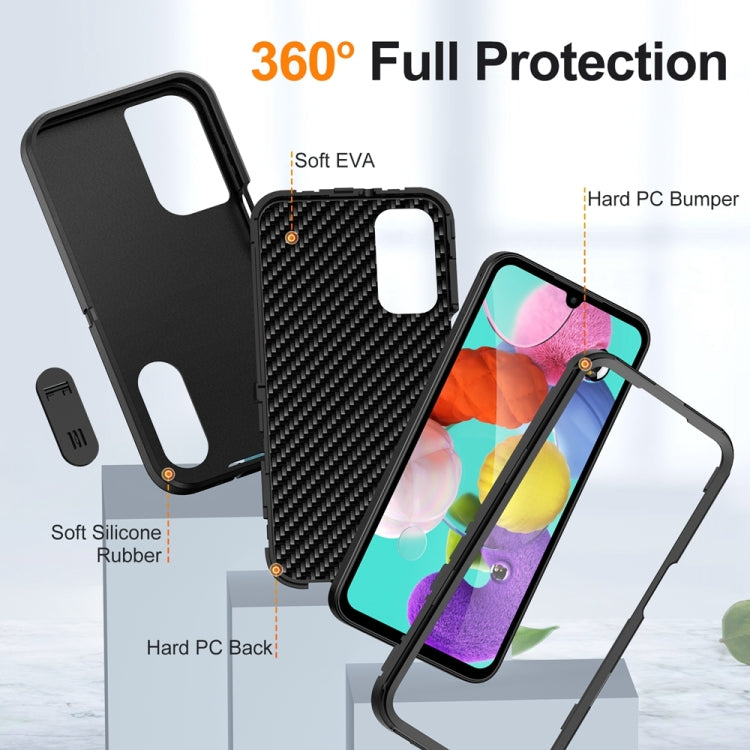 For Samsung Galaxy A15 Rugged PC Hybrid Silicone Phone Case with Holder
