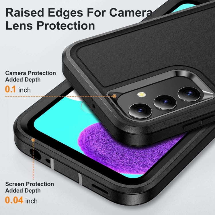 For Samsung Galaxy A15 Rugged PC Hybrid Silicone Phone Case with Holder