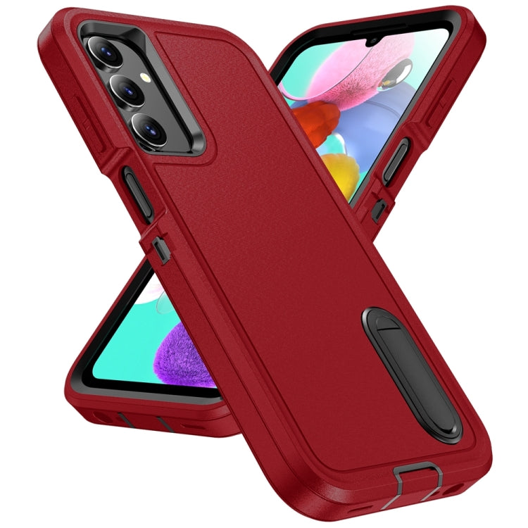 For Samsung Galaxy A15 Rugged PC Hybrid Silicone Phone Case with Holder