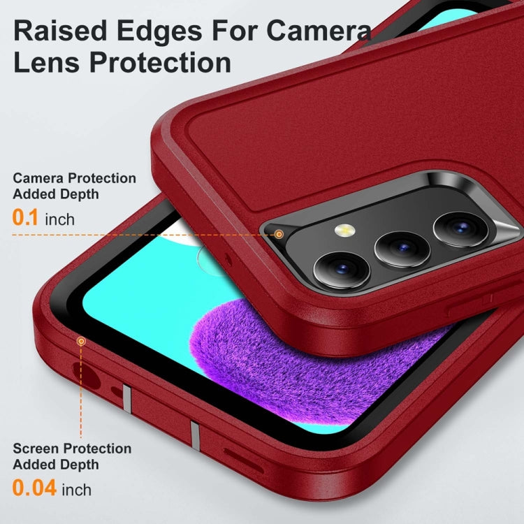 For Samsung Galaxy A15 Rugged PC Hybrid Silicone Phone Case with Holder