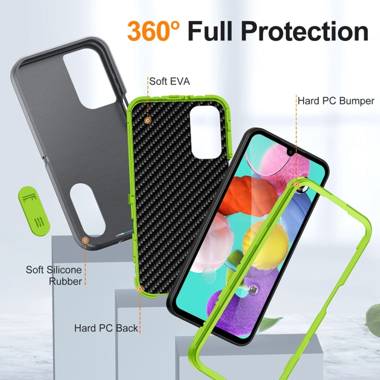 For Samsung Galaxy A15 Rugged PC Hybrid Silicone Phone Case with Holder