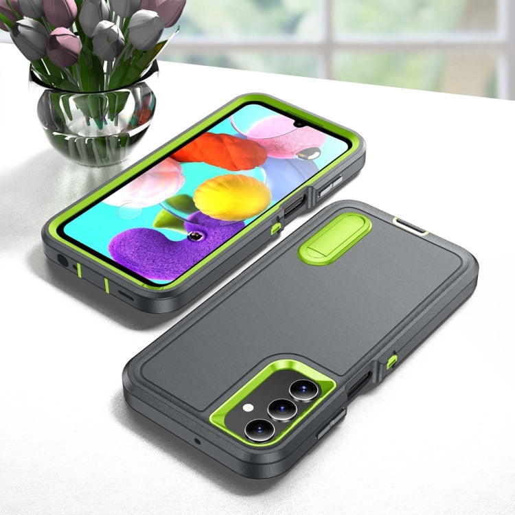 For Samsung Galaxy A15 Rugged PC Hybrid Silicone Phone Case with Holder