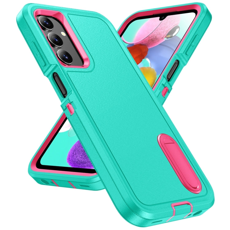 For Samsung Galaxy A15 Rugged PC Hybrid Silicone Phone Case with Holder