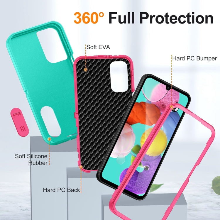 For Samsung Galaxy A15 Rugged PC Hybrid Silicone Phone Case with Holder