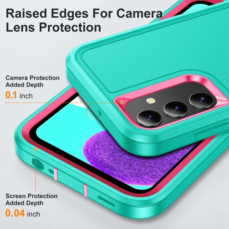 For Samsung Galaxy A15 Rugged PC Hybrid Silicone Phone Case with Holder