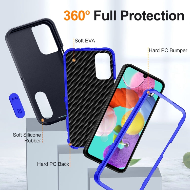 For Samsung Galaxy A15 Rugged PC Hybrid Silicone Phone Case with Holder