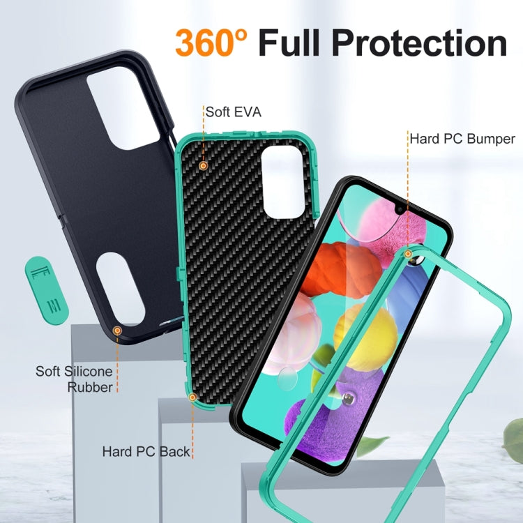 For Samsung Galaxy A15 Rugged PC Hybrid Silicone Phone Case with Holder