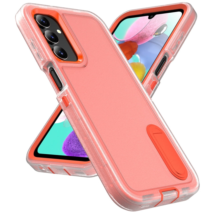 For Samsung Galaxy A15 Rugged PC Hybrid Silicone Phone Case with Holder