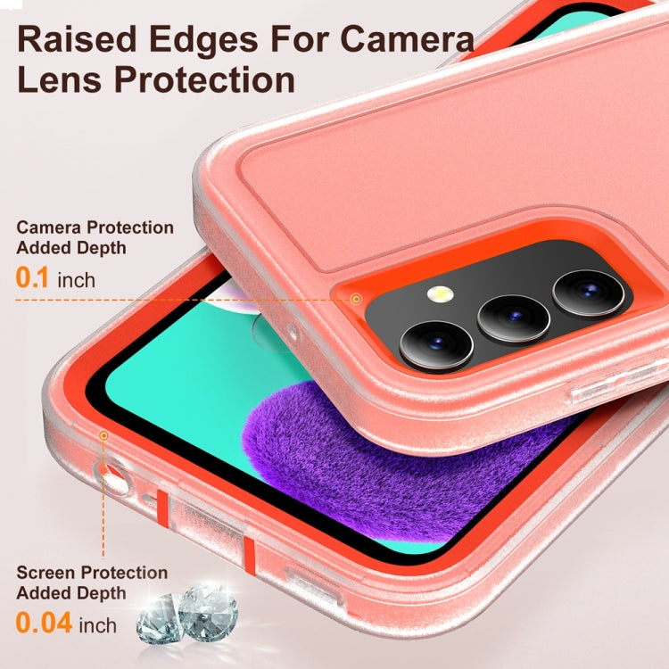 For Samsung Galaxy A15 Rugged PC Hybrid Silicone Phone Case with Holder