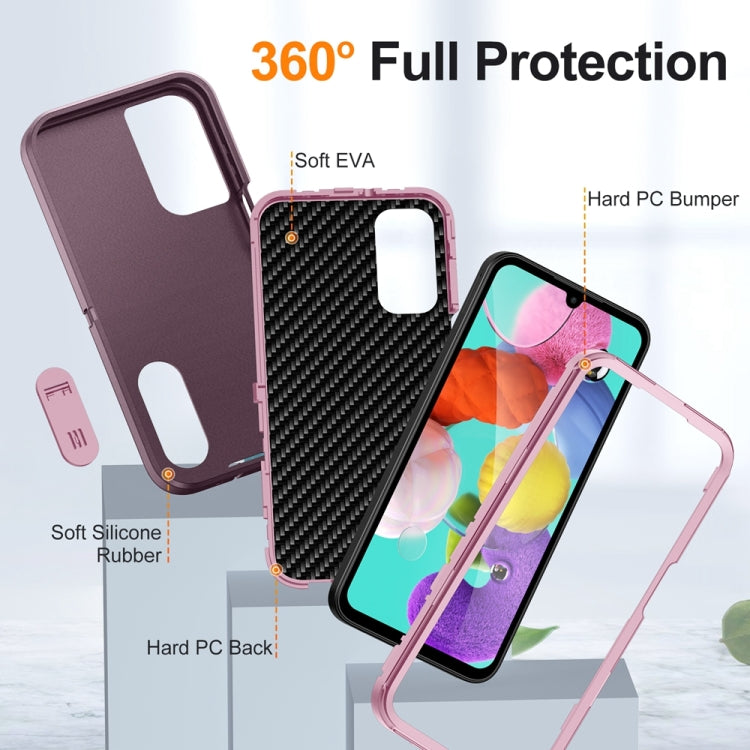 For Samsung Galaxy A15 Rugged PC Hybrid Silicone Phone Case with Holder