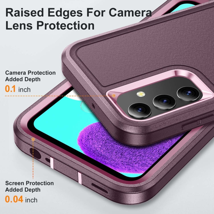 For Samsung Galaxy A15 Rugged PC Hybrid Silicone Phone Case with Holder