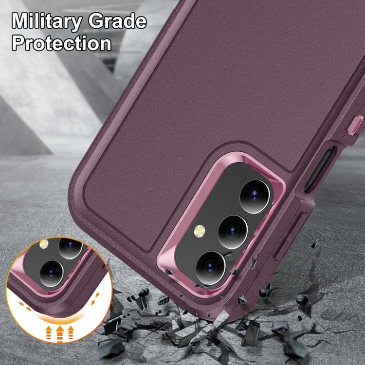 For Samsung Galaxy A15 Rugged PC Hybrid Silicone Phone Case with Holder