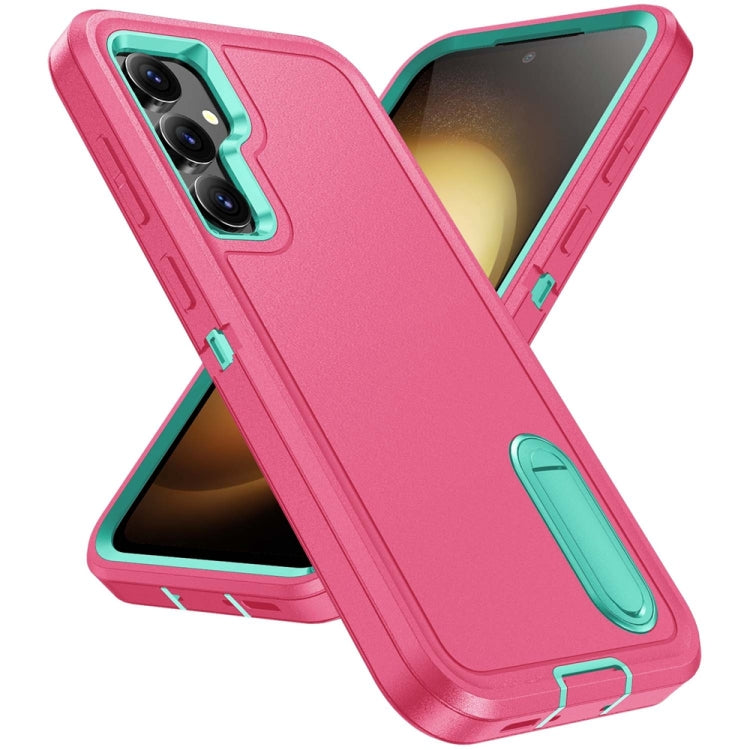 For Samsung Galaxy S23 FE 5G Rugged PC Hybrid Silicone Phone Case with Holder