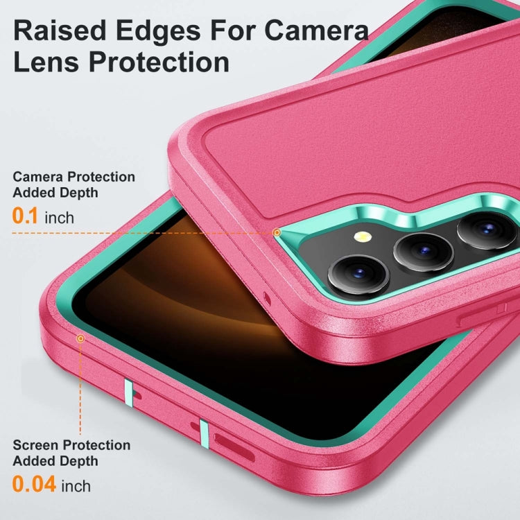 For Samsung Galaxy S23 FE 5G Rugged PC Hybrid Silicone Phone Case with Holder