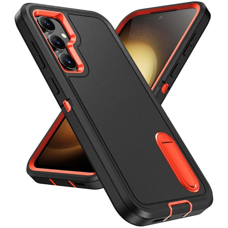 For Samsung Galaxy S23 FE 5G Rugged PC Hybrid Silicone Phone Case with Holder