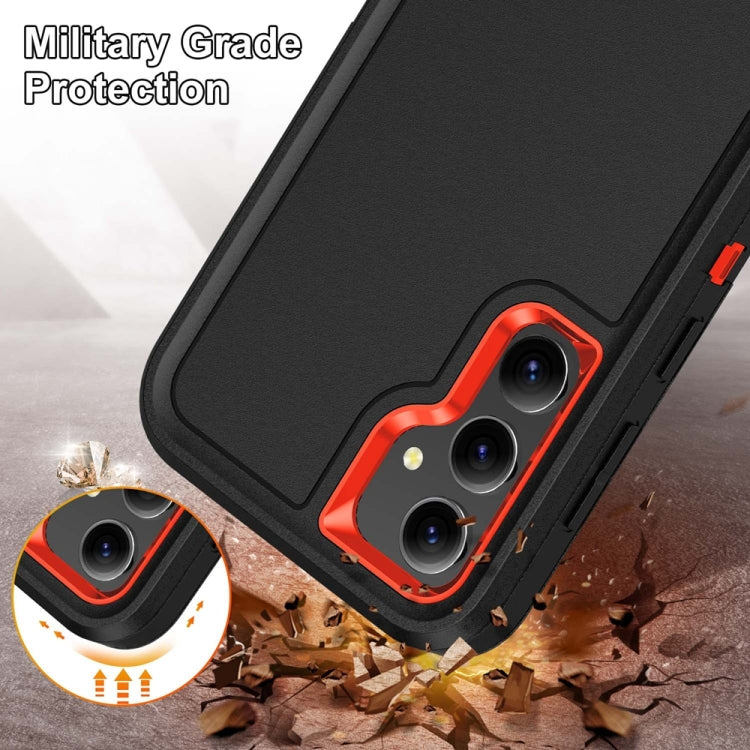 For Samsung Galaxy S23 FE 5G Rugged PC Hybrid Silicone Phone Case with Holder