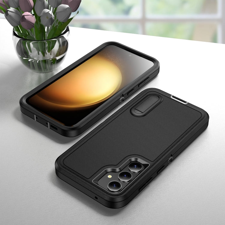 For Samsung Galaxy S23 FE 5G Rugged PC Hybrid Silicone Phone Case with Holder