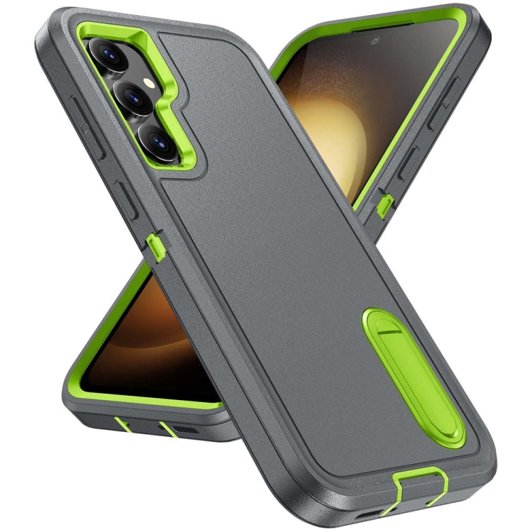 For Samsung Galaxy S23 FE 5G Rugged PC Hybrid Silicone Phone Case with Holder